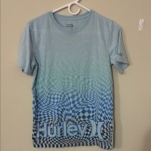 Hurley Light Blue Checkered Tee